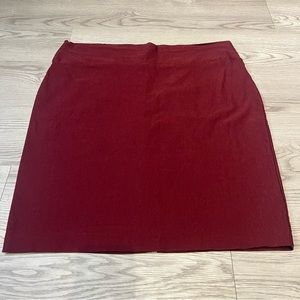 ABN Pencil Skirt Burgundy Pull On with Slit
